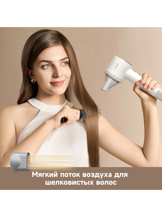 Фен Dreame Grand  1600 Вт 110000 об/мин 65 м/с LCD ионизация 1 млрд ионов волос