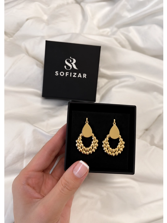 Женские золотые серьги Sofizar 585 пробы, арт. 282001453 - 