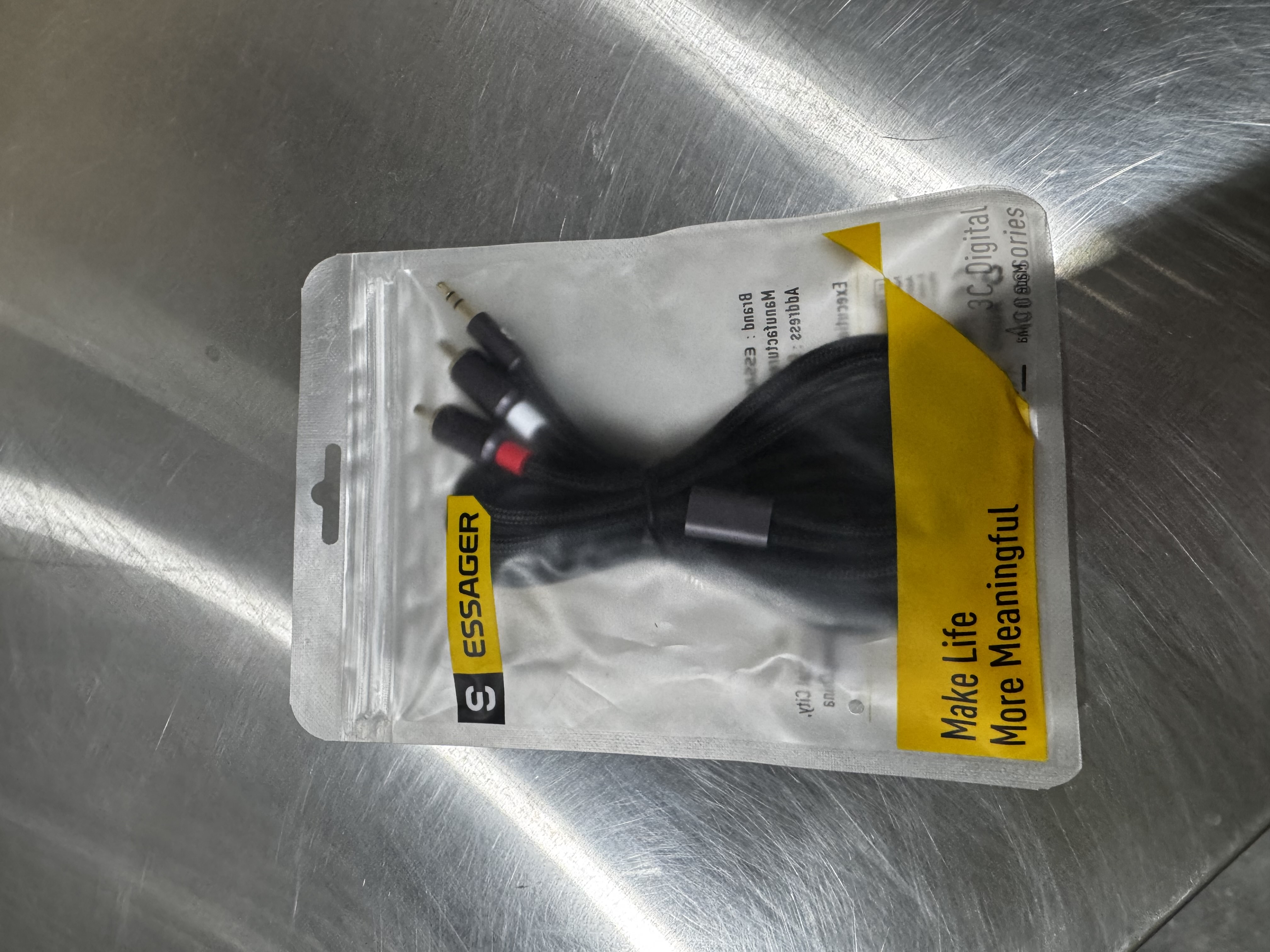 Кабель RCA - Jack 3.5, аудиокабель mini Jack 3.5 - 2 RCA, AUX - RCA