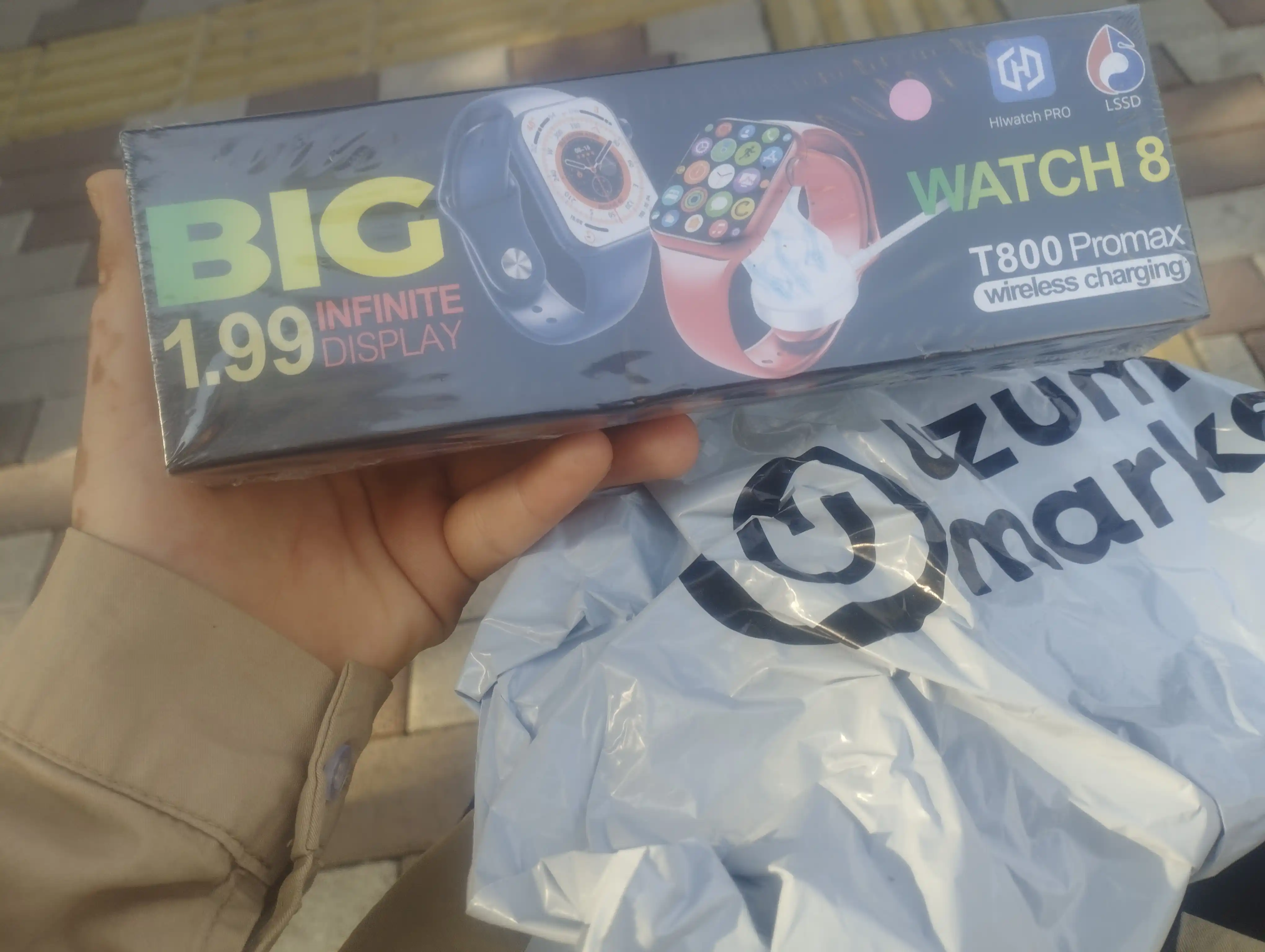 Смарт-часы Smart Watch 8 Big T800 Pro Max, для Android и iPhone, беспроводная зарядка