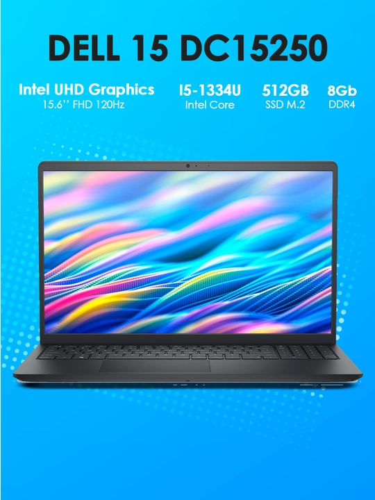 Dell 15 DC15250, i5-1334U, 8/512GB, 15.6″ FHD 120Hz + Immer SMK-K550Y - 