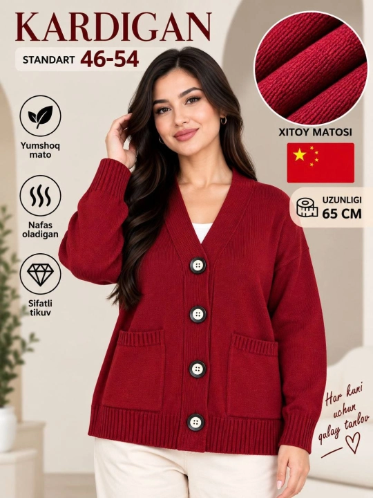 Ayollar uchun oversize kardigan — 46–54 - 
