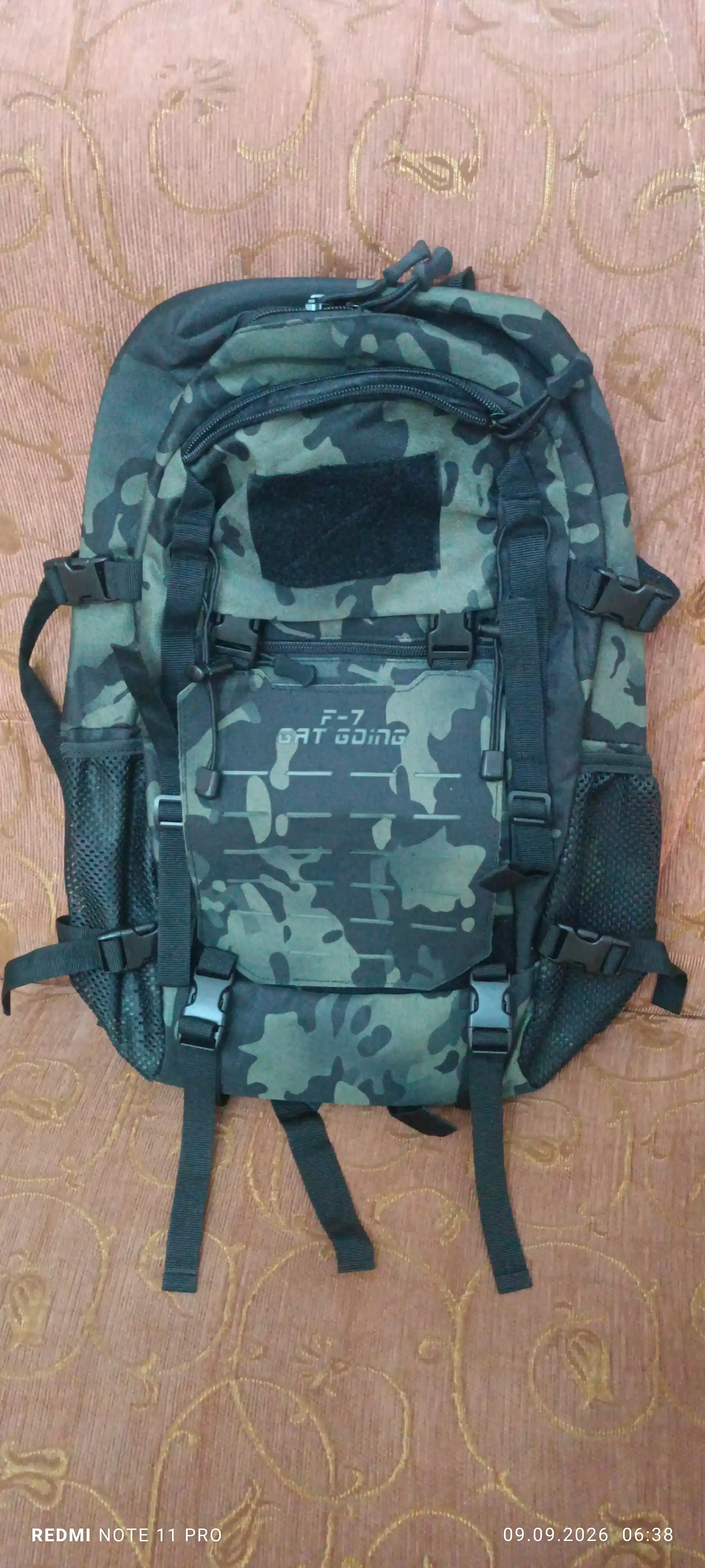 Batgong f-7 30l taktik xalta-mustahkamlangan ramka, lazerli MOLLE tizimi