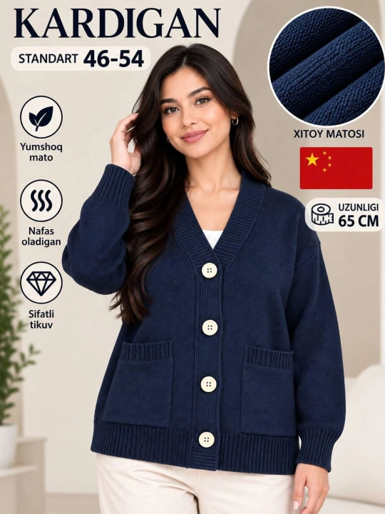 Ayollar uchun oversize kardigan — 46–54 - 