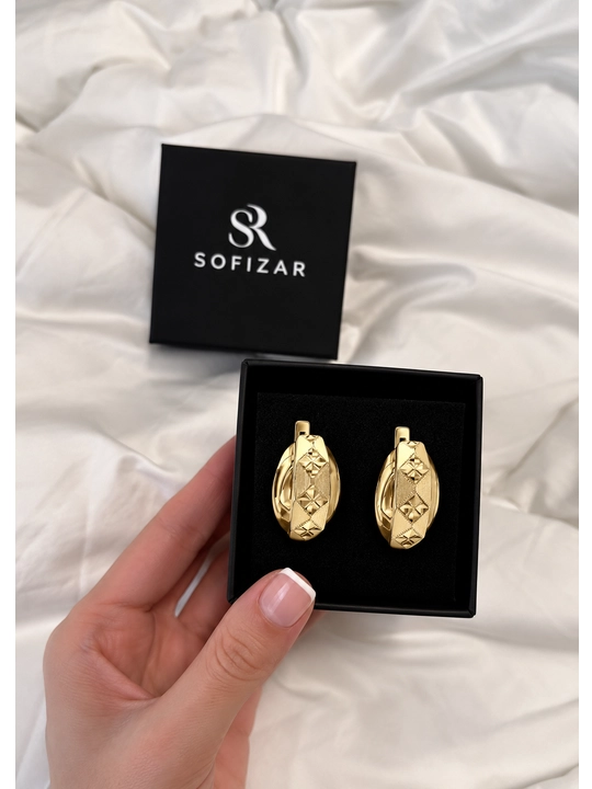 Женские золотые серьги Sofizar 585 пробы, 4.5 грамм, арт. 282001963 - 
