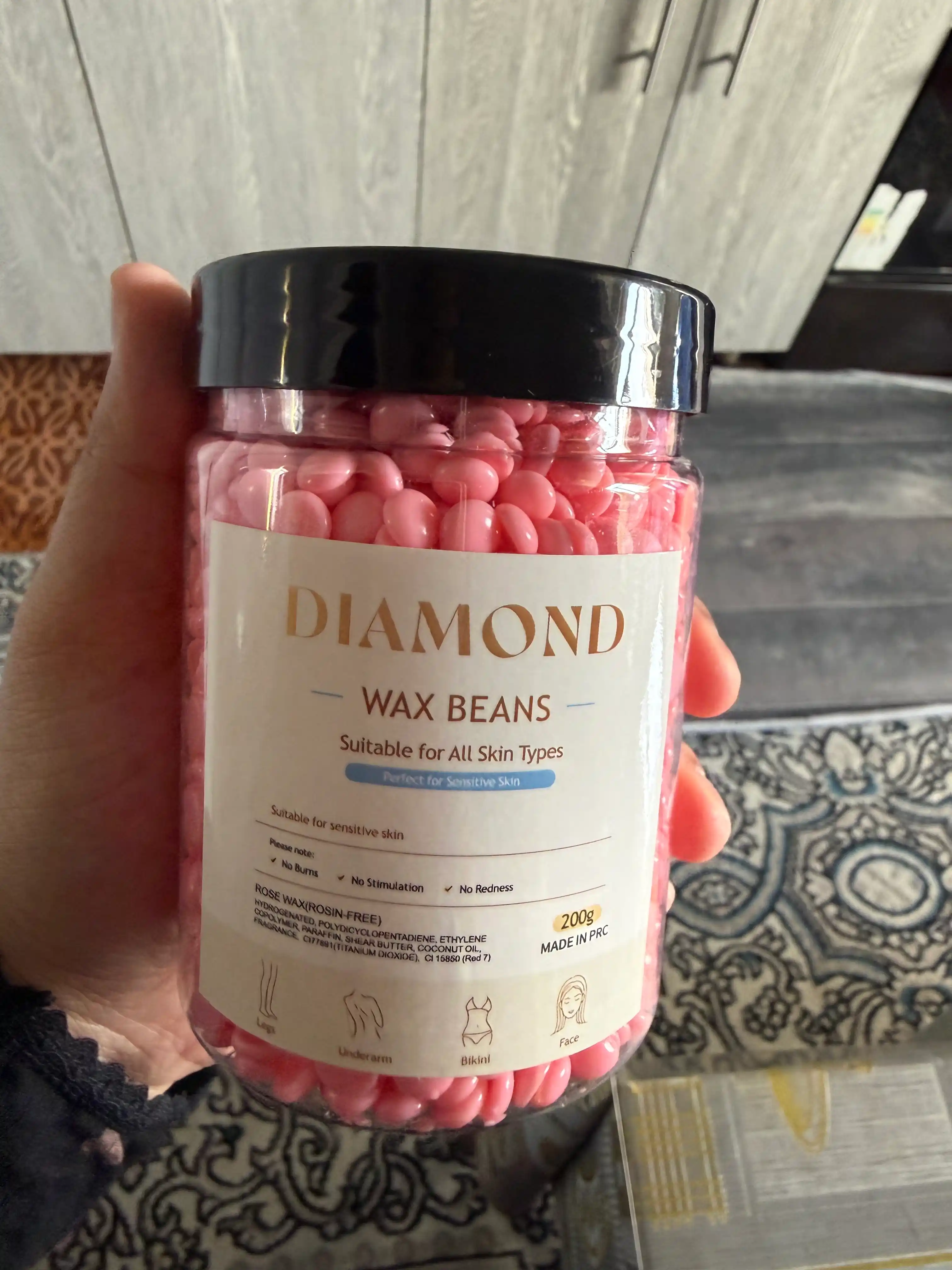 Эластичный воск для депиляции Diamond, 200 гр, мягкое удаление для чувствительных зон