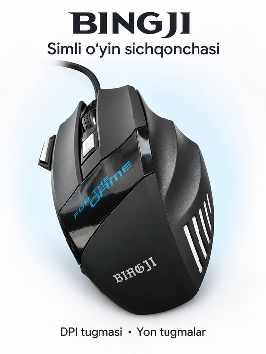 BIH6JI Fighter X6S RGB o‘yin sichqonchasi, 7 tugma, 4800 DPI