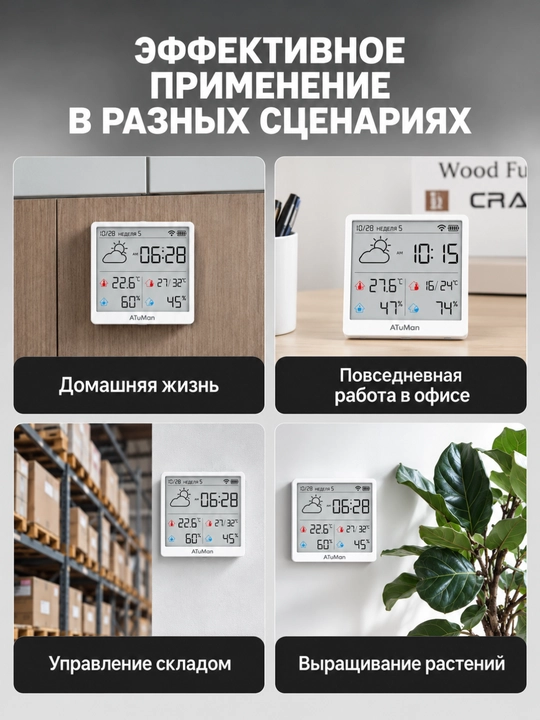 Датчик температуры и влажности Atuman Duka Hygrometer TH3