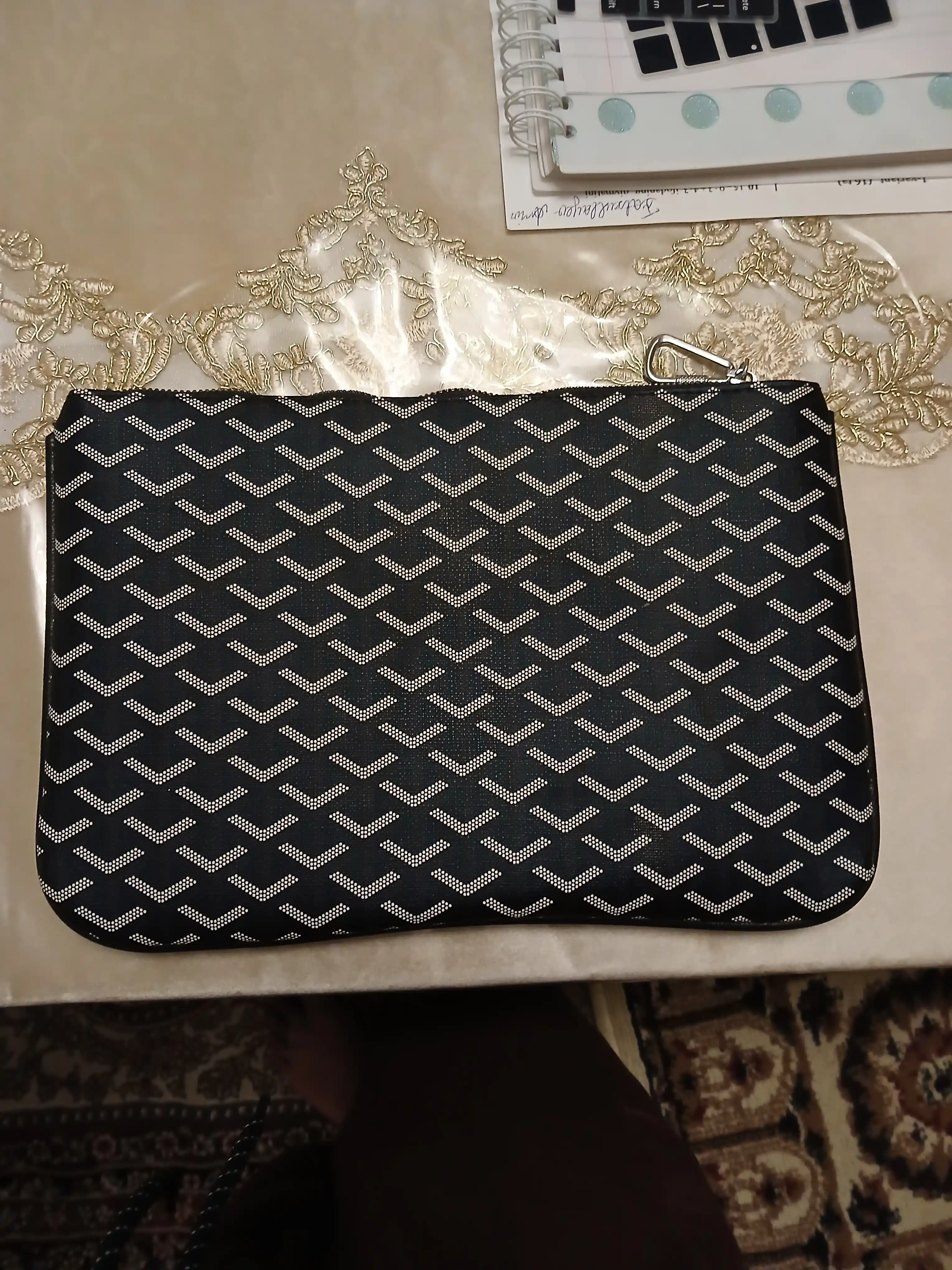 Мужской современный клатч в стиле Goyard (31х21 см)