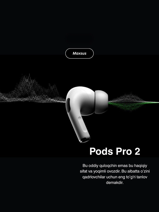 Simsiz quloqchinlar Pods Pro 2