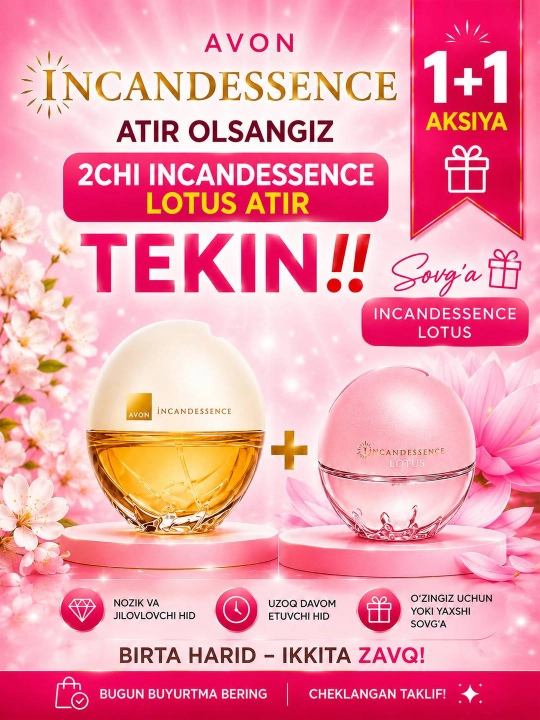 Parfyumlangan suv Incandessence, 50 ml - 