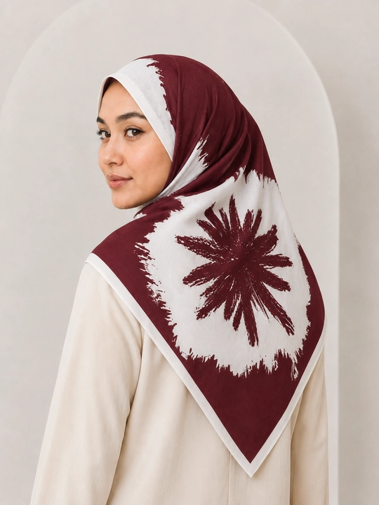 Ayollar uchun turk ro‘moli 110 × 110 sm, paxta matoli, hijob uchun
