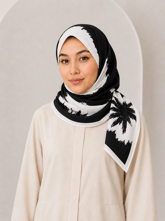 Ayollar uchun turk ro‘moli 110 × 110 sm, paxta matoli, hijob uchun