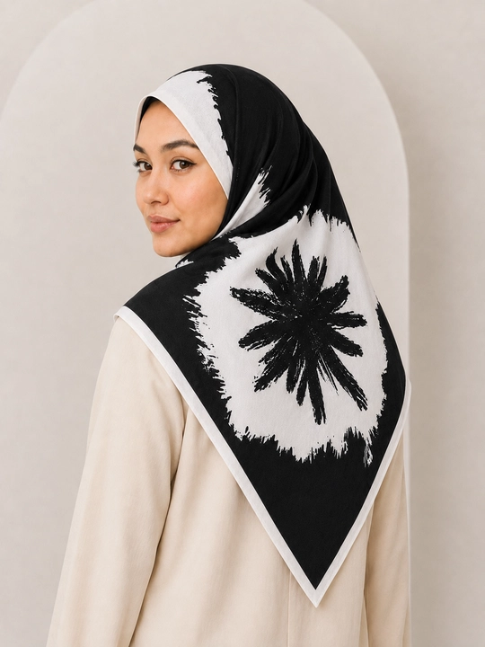 Ayollar uchun turk ro‘moli 110 × 110 sm, paxta matoli, hijob uchun