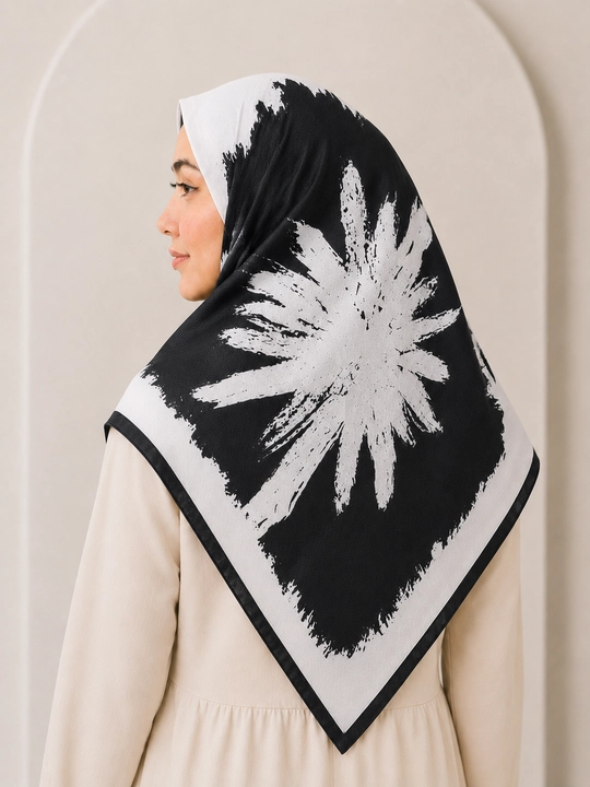 Ayollar uchun turk ro‘moli 110 × 110 sm, paxta matoli, hijob uchun