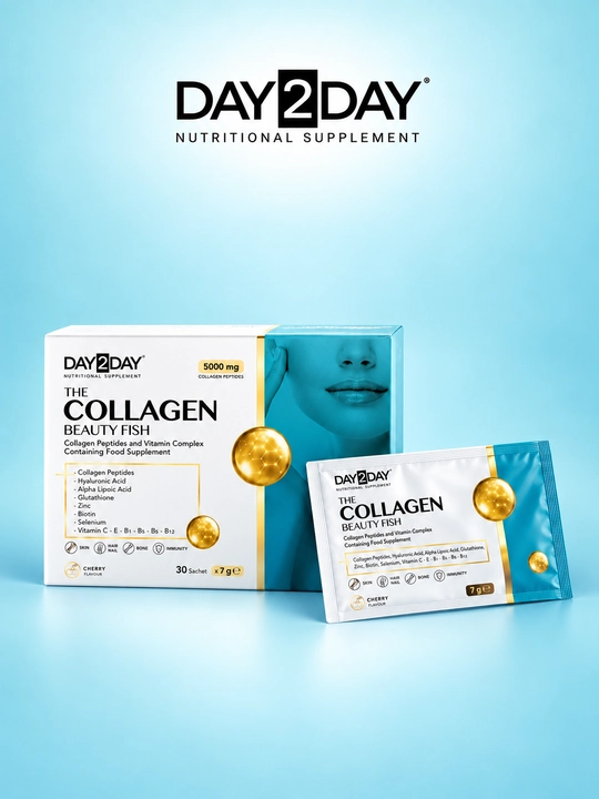 DAY2DAY Collagen Beauty Fish  морской коллаген 5000мг для кожи, волос и ногтей, №30,Халяль