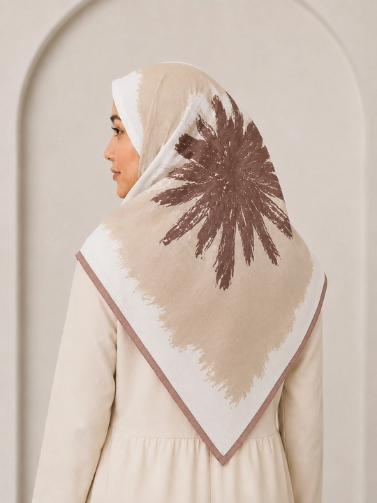 Ayollar uchun turk ro‘moli 110 × 110 sm, paxta matoli, hijob uchun