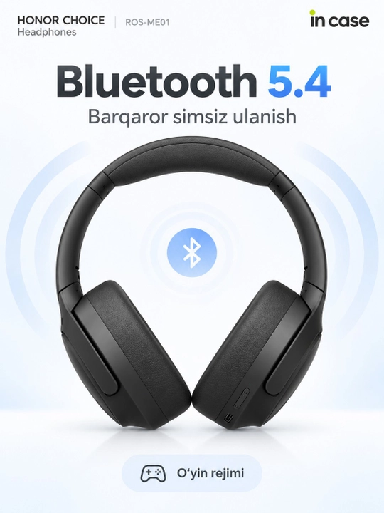 HONOR CHOICE Headphones, Bluetooth 5.4, 80 soat, Hi-Res Audio