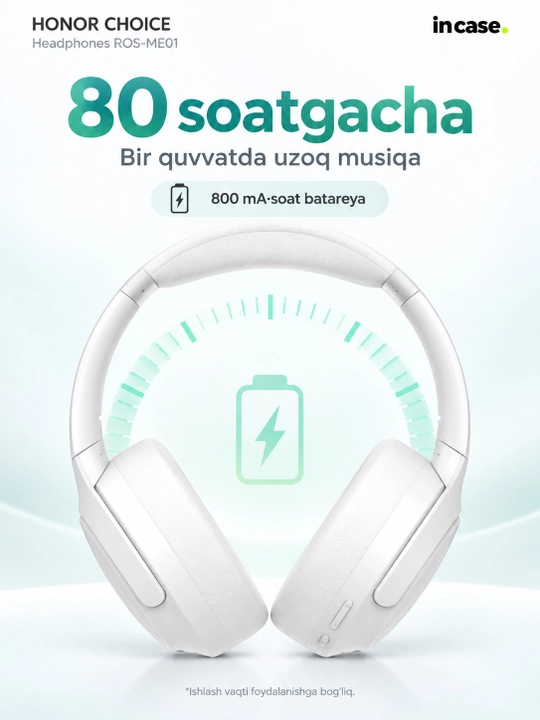 HONOR CHOICE Headphones, Bluetooth 5.4, 80 soat, Hi-Res Audio