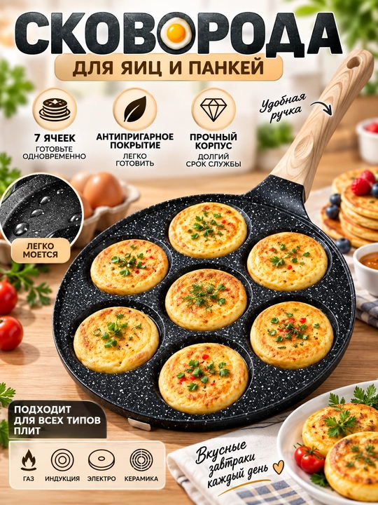 Omlet va tuxum pishirish uchun tova - 