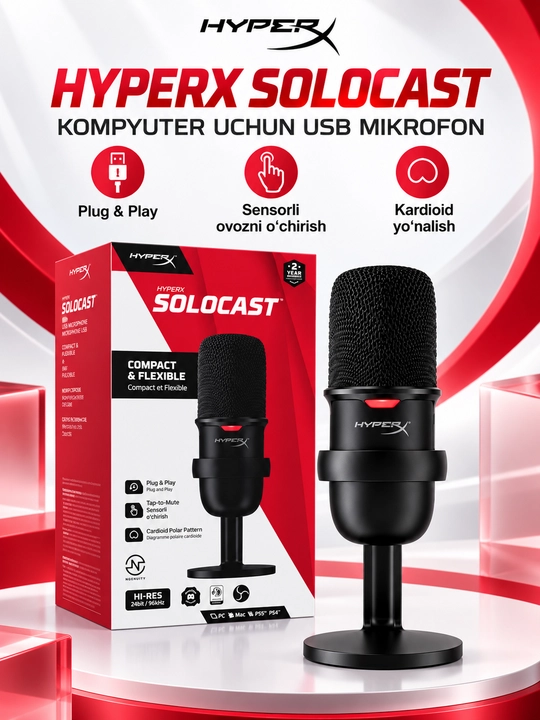 HyperX SoloCast USB Mikrofon - 