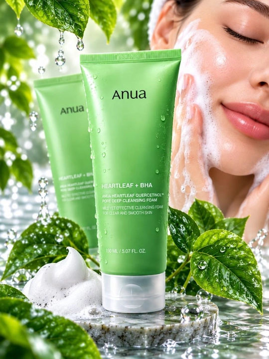 Пенка для глубокого очищения пор Anua Heartleaf Quercetinol, с BHA, для умывания, 150 мл