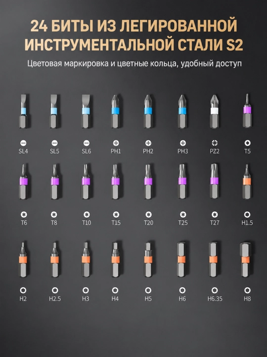 Набор отверток ATUMAN RS1 24 предметов