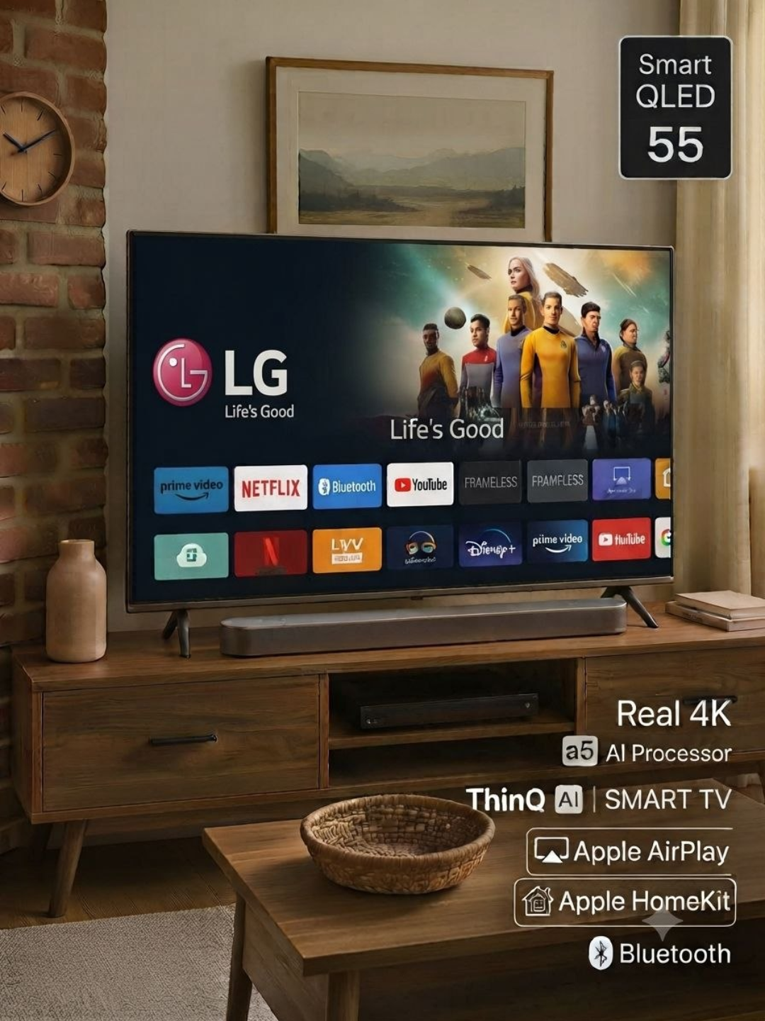Smart телевизор QLED+ Android TV 32/43/50/55 дюймов