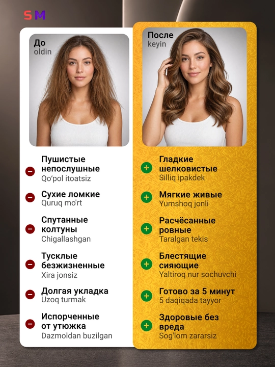 Выпрямитель для волос расческа электрическая утюжок профессиональный керамический