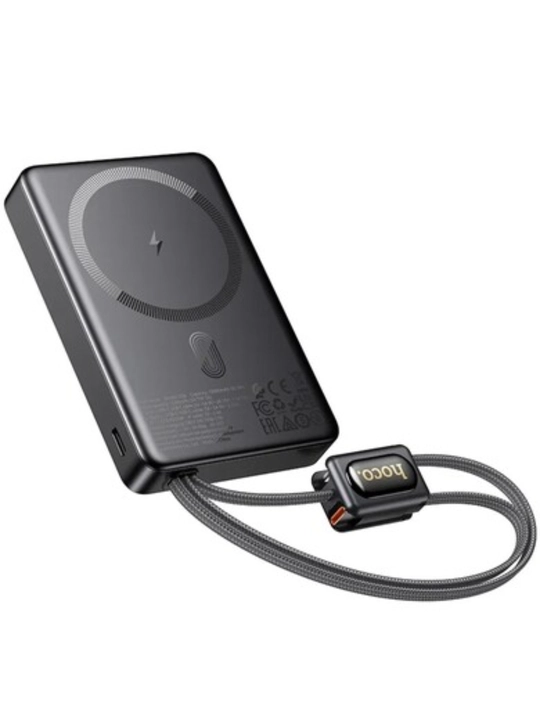 HOCO Q56 Power Bank 10000 мАч, магнитный, беспроводная зарядка 15W, 2 кабеля