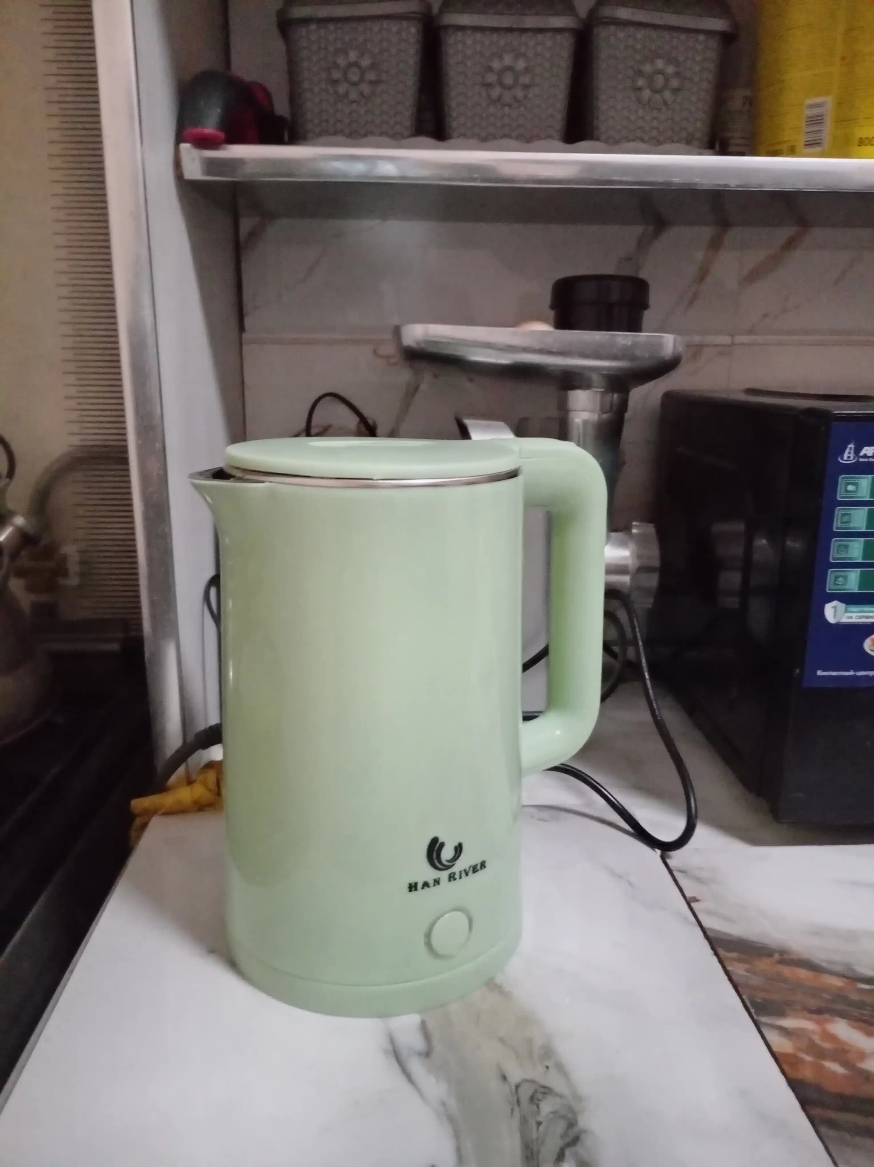 HAN RIVER choy damlash uchun elektr, 2.3 litrli, metall choynak