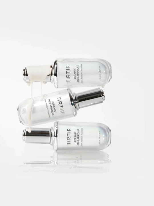 TIRTIR Ceramic Milk Ampoule in Bottle — это обновляющий блеск для кожи 40 мл