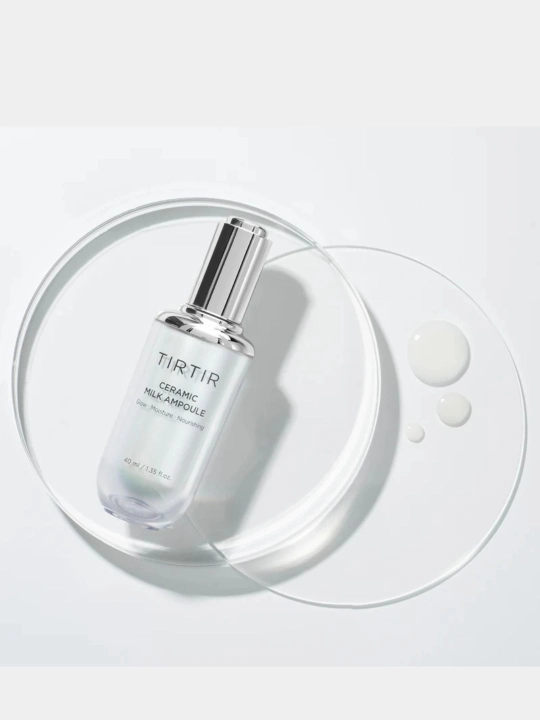 TIRTIR Ceramic Milk Ampoule in Bottle — это обновляющий блеск для кожи 40 мл