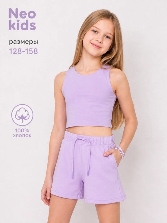 Qizlar shorti, Neo, 100% paxta - 