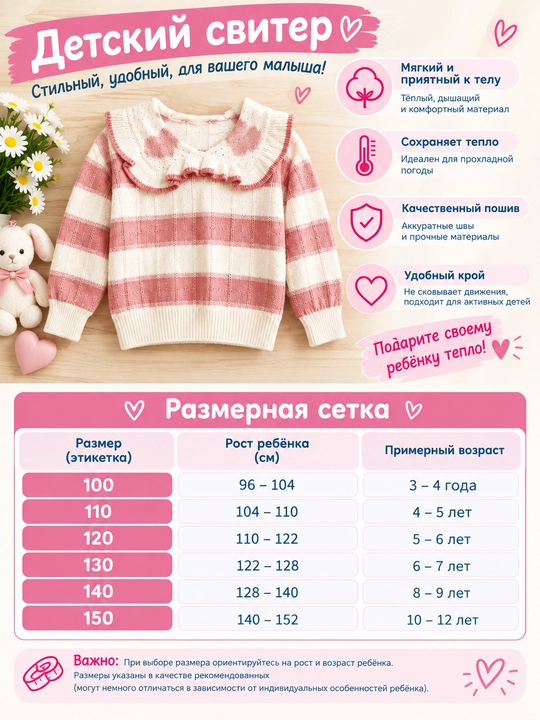 Одежда для девочек, тёплая кофта и свитер, трикотажный джемпер на осень, 1–12 лет