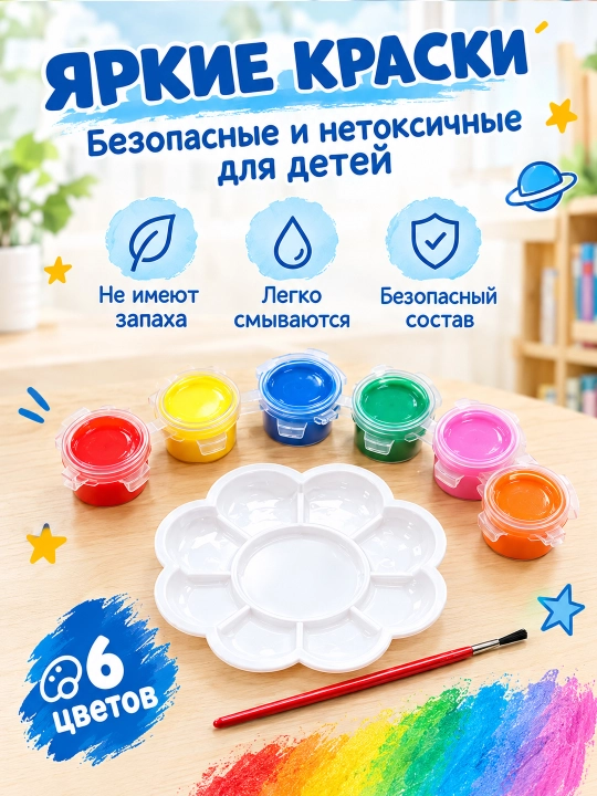 Детский набор для рисования и творчества — 8 предметов