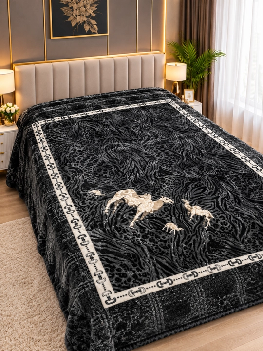 Мягкое теплое двухслойное зимнее одеяло двуспальное, размер 190x225 - 