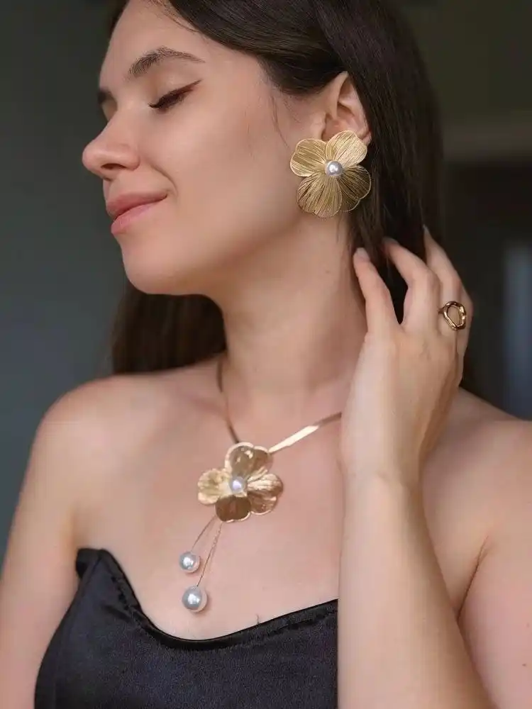 Taqinchoqlar nabor marjon/choker, va ziraklar, ayollar bo'yin zanjiri, sovg'a uchun