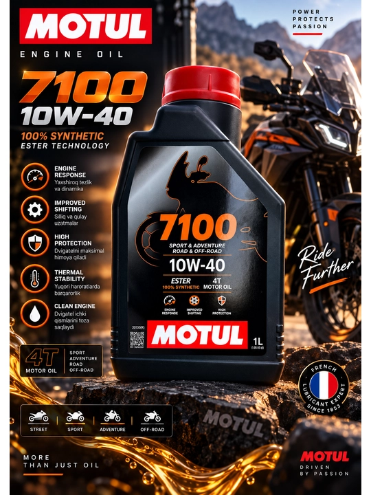 Motul 7100 10W-40 4T — 1 litr - 