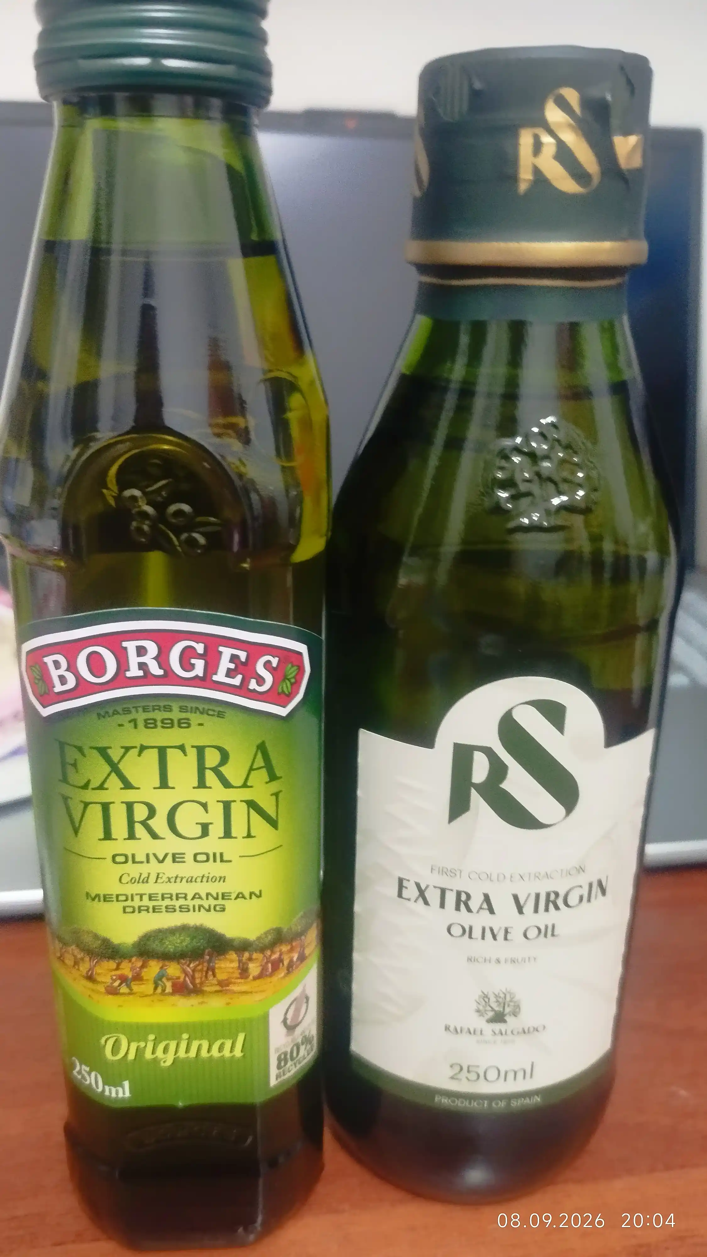 Оливковое масло для еды Borges Extra Virgin, 250 мл