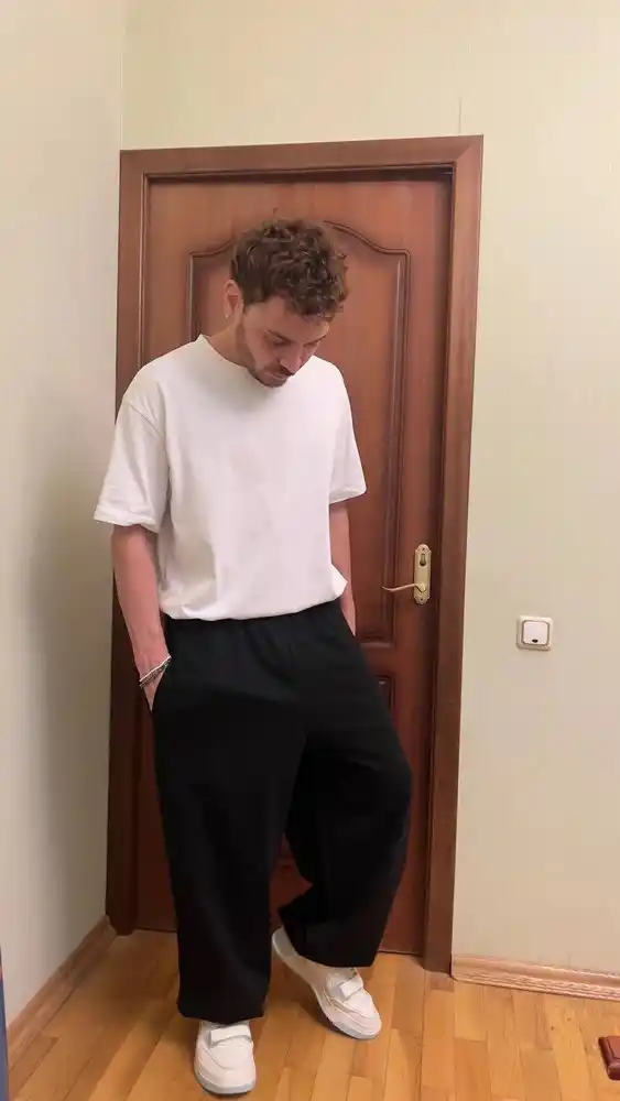 Sport triko erkaklar uchun , keng Baggy oversize shimlar, kuzgi erkin bichim