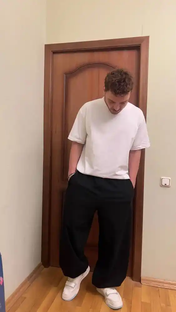 Sport triko erkaklar uchun , keng Baggy oversize shimlar, kuzgi erkin bichim