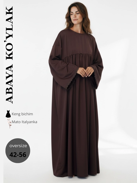 Ayollar ko'ylagi, abaya, hajj va umra uchun ko'ylak, shariy kiyim, oversize - 