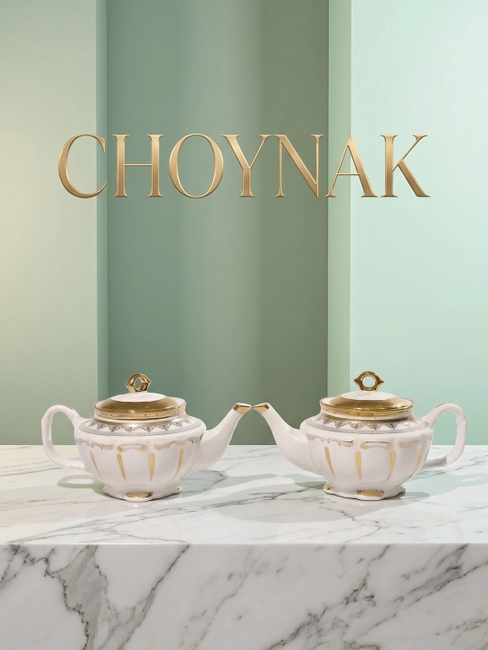 Premium oltin bezakli chinni dasturxon to‘plami – 32+1 dona