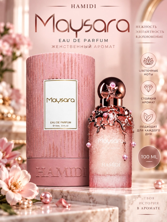 Hamidi Maysara ayollar parfyumlangan suvi, 100 ml Eau de Parfum - 