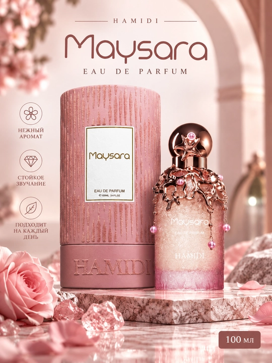 Hamidi Maysara ayollar parfyumlangan suvi, 100 ml Eau de Parfum