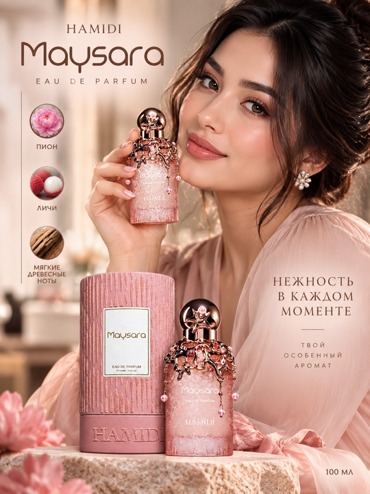 Hamidi Maysara ayollar parfyumlangan suvi, 100 ml Eau de Parfum