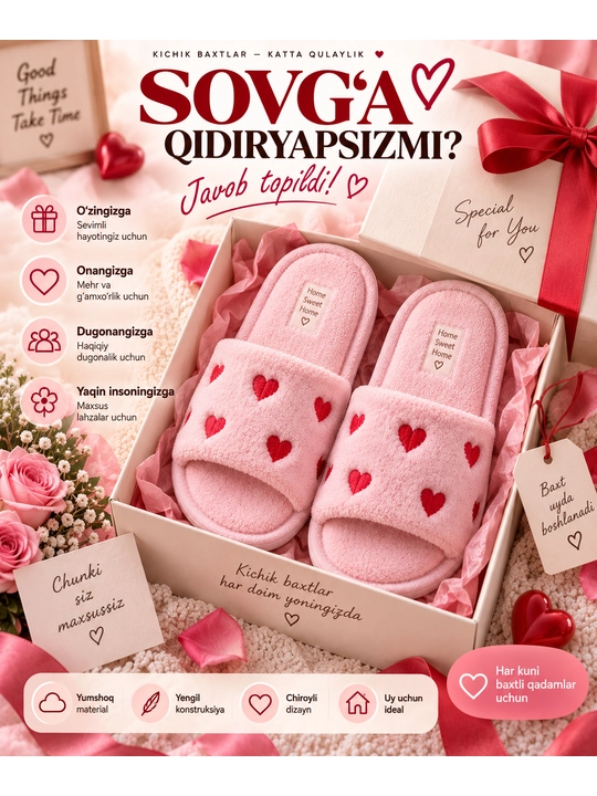 Ayollar uchun uyda kiyiladigan, uchi ochiq shippaklar, uyda kiyiladigan shippaklar