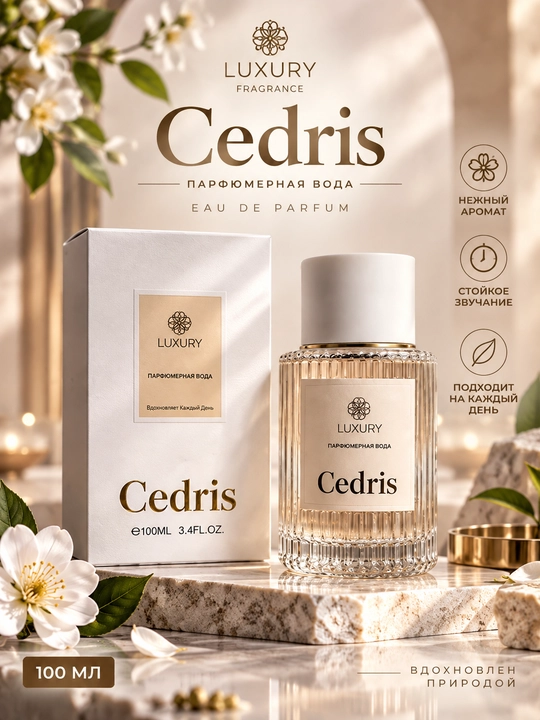 Luxury Fragrance Cedrus uniseks parfyumlangan suv, 100 ml 