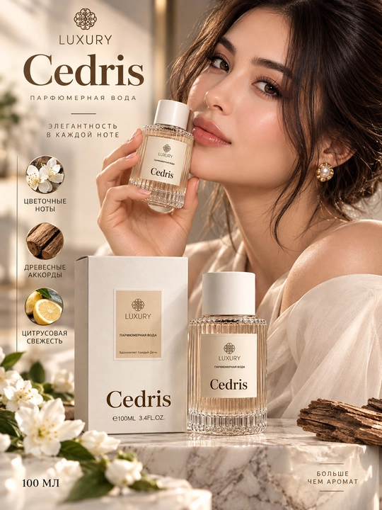 Luxury Fragrance Cedrus uniseks parfyumlangan suv, 100 ml 